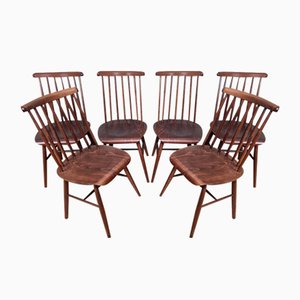 Scandinavian Chairs Fanett Model attributed to Ilmari Tapiovaara, 1960s, Set of 6