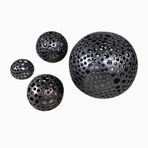 Esferas de cerámica esmaltada, años 90. Juego de 4