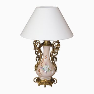 Napoleon III Lampen aus Opalglas & Vergoldeter Bronze, 2er Set