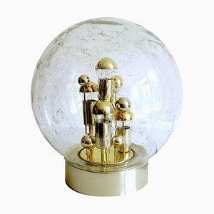 Table Lamp in Glass & Brass from Doria Leuchten, 1970s