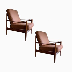 Danish Modern Lounge Chairs, 1960s, Set of 2