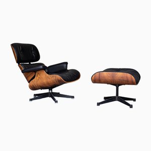 Lounge Chair & Ottoman by Charles & Ray Eames, Set of 2
