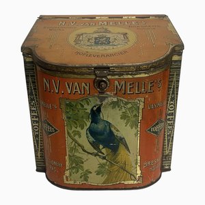 Antique Tin Biscuit from Van Melle, the Netherlands, 1920s