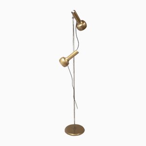 Vintage Gold Twin Spot Floor Lamp from Olso, 1960s