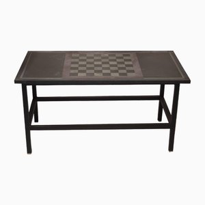 Vintage Coffee Table with Marble Chess Top, 1980s