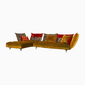 Ohlinda Sofa in Green and Yellow Fabric from Bretz