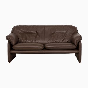 DS61 Zwei-Sitzer Sofa aus Braunem Leder von De Sede
