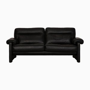 DS70 Drei-Sitzer Sofa aus schwarzem Leder von De Sede