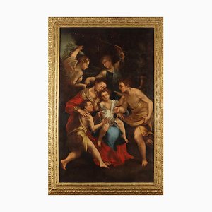 Madonna col Bambino, San Giovanni e angeli, 1600, Olio su tela, In cornice