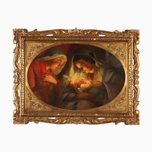 Giuseppe Ghiringhelli, Maternidad, óleo sobre lienzo, Enmarcado