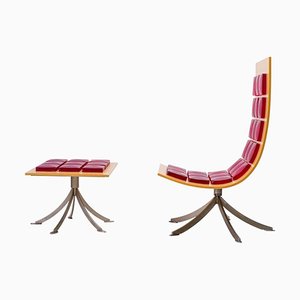 Voyager Lounge Chair and Footstool by Gaby Fois Dorell, 2002, Set of 2