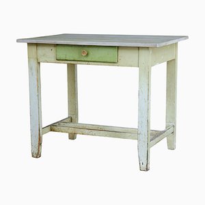 19th Century Scandinavian Green Painted Side Table, 1890s