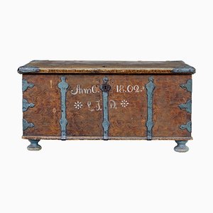 Early 19th Swedish Century Painted Pine Chest