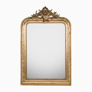 19th Century Louis Philippe Mirror with Shell Crest