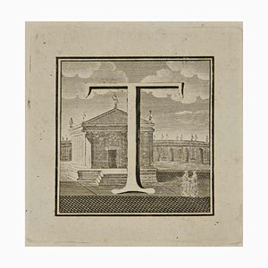Luigi Vanvitelli, Lettera dell'alfabeto T, Acquaforte, XVIII secolo