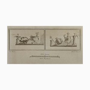 Fernando Strina, Vaso e brocca in stile pompeiano, Acquaforte, XVIII secolo
