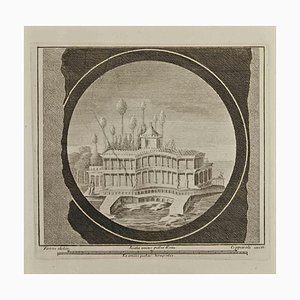 Francesco Cepparoli, Stabian Seaside Villa, Etching, 18th Century