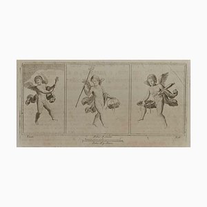 Carlo Nolli, Cupid In Three Frames, Etching, 18th Century