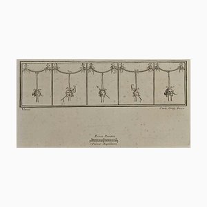 Carlo Oraty, Maschere da tragedia in stile pompeiano, Acquaforte, XVIII secolo