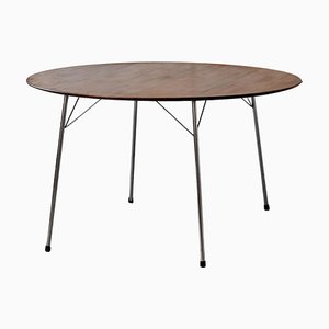 Scandinavian Round Teak Dining Table Mod. 3600 attributed to Arne Jacobsen for Fritz Hansen, 1964