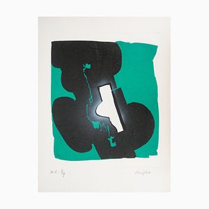 Ladislas Kijno, Le Temps Maintenu Vert, Siebdruck, 20. Jahrhundert