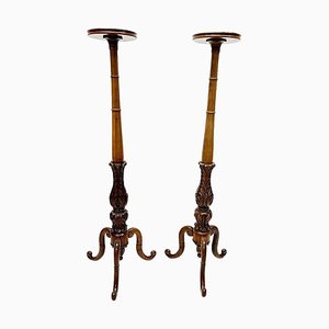 19th Century Dutch Wooden Plant Stands, Set of 2