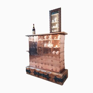 Bar in Rivited Copper and Oak, 1970s