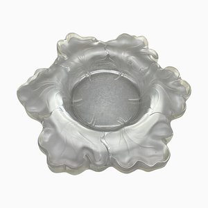 Large Crystal Leaf Bowl from Lalique
