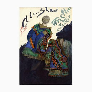 Percy Anderson, Conception de costumes pour Le Caire : Ali Shar, Veste de lutteur, Années 1920, Aquarelle