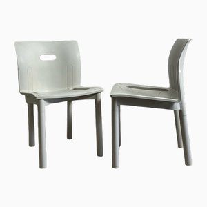 Model 4870 Dining Chairs by Anna Castelli Ferrieri for Kartell, 1980s, Set of 2