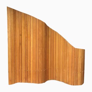 Sloping Room Divider in Wood, 1980s