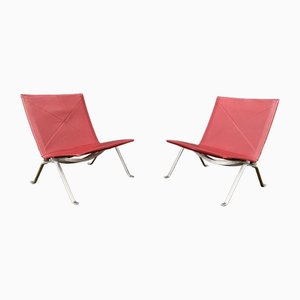 PK22 Lounge Chairs by Poul Kjaerholm for E. Kold Christensen, Set of 2