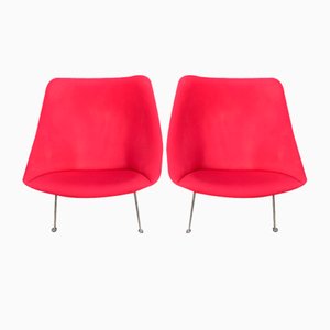 F157 Oyster Lounge Chairs by Pierre Paulin for Artifort, Set of 2