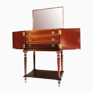 Commode with Folding Upper Lid and Drawers for Silver Cutlery