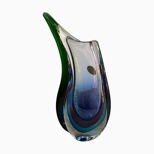 Vaso moderno in vetro di Murano sommerso di Vincenzo Nason, anni '80