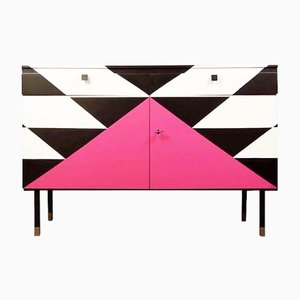 Chest of Drawers with Op Art Motif, Germany, 1970s