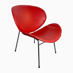 Roter Sessel im Stil von Pierre Paulin, 1980er