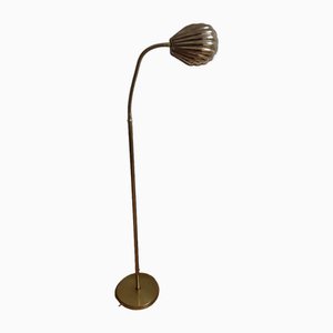 Vintage Adjustable Brass Floor Lamp, 1980s