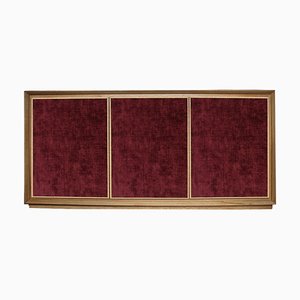 Enfilade en Velours Rouge Foncé par Mascia Meccani pour Meccani Design, 2023