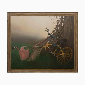 Adolfo Lorenzetti, The Bicycle, Oil on Canvas, 1992