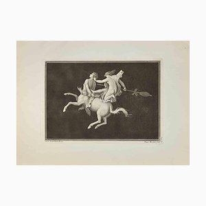 Filippo Morghen, Heracles en combate con Centauro, Grabado, siglo XVIII