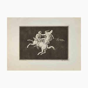 Filippo Morghen, Heracles in Combat with Centaur, Etching, 18th Century