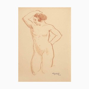 Georges Gobo, Nude, Pastel Drawing, Early 20th Century