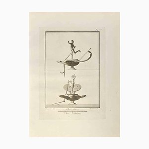 Marcantonio Iacomino, Lámpara de aceite con marinero, Aguafuerte, siglo XVIII