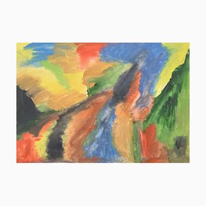 Mariam Khachatryan, Vers les Himalayas, 2022, Watercolor on Paper, Framed