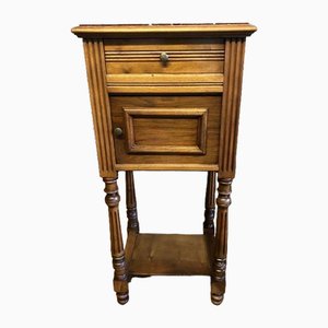 Vintage French Bedside Cabinet with Marble Top