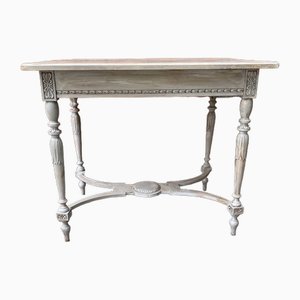 Gustavian Table in Beige-Gray