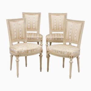 Gustavian Style Chairs, Set of 4