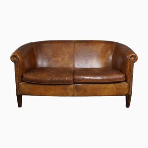Leather Sofa with Decorative Nails