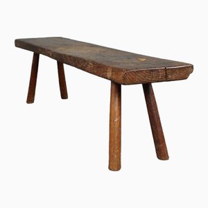 Antique Wooden Bench with Patina